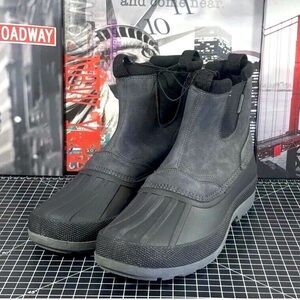 Eddie Bauer Mens Dark Grey Paisley Waterproof Winter Boots NEW